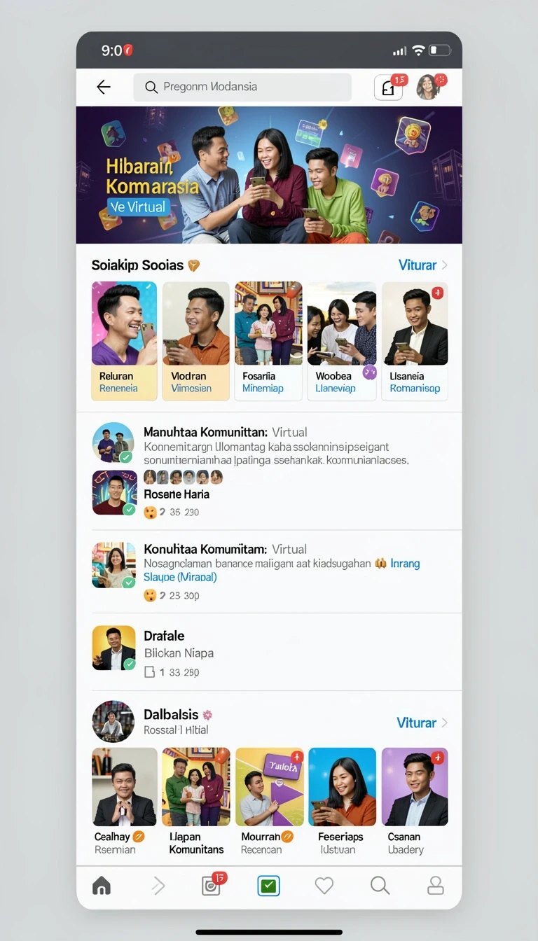 Cuplikan layar menu unduhan rajapanen untuk perangkat Android